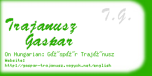 trajanusz gaspar business card